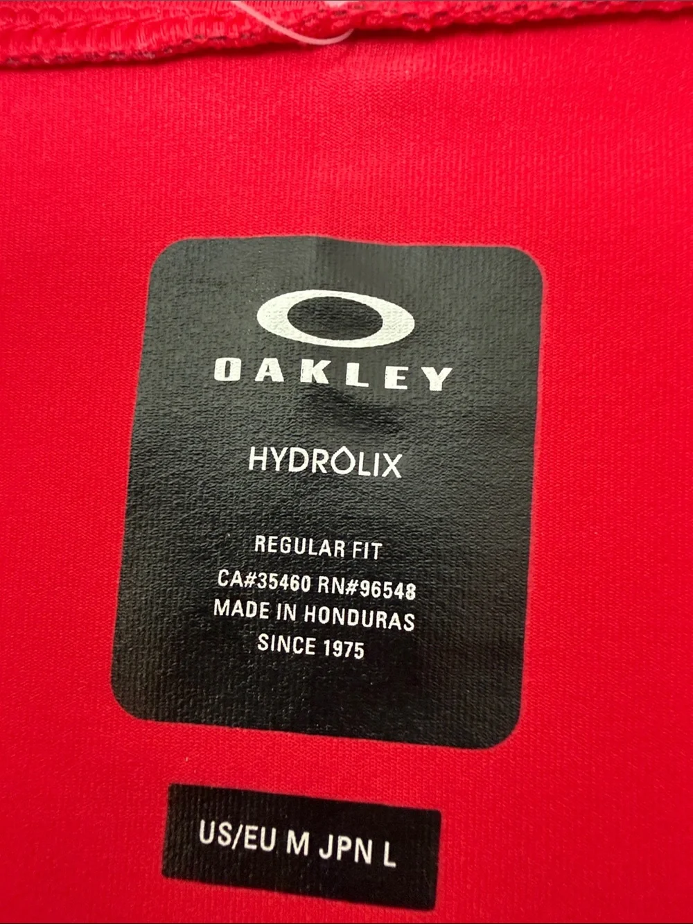 Oakley Men's Hydrolix Team Issue Podium Red Zip-Up Pullover size M NWT